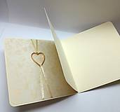 Papiernictvo - Blahoželanie svadobné ... dve srdcia - 18115000_