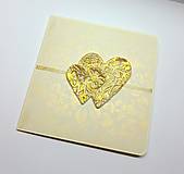 Papiernictvo - Blahoželanie svadobné ... dve srdcia - 18115003_