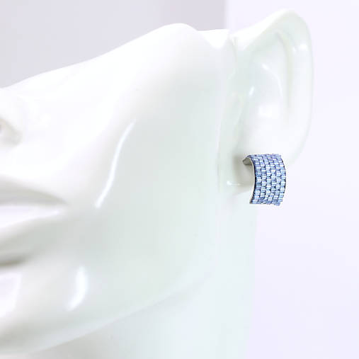 Oblúčikové napichovacie náušnice (Modrá)