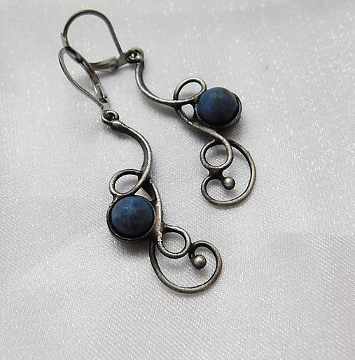 Náušnice - Náušnice so sodalitom ┼SARI┼ - 18115381_