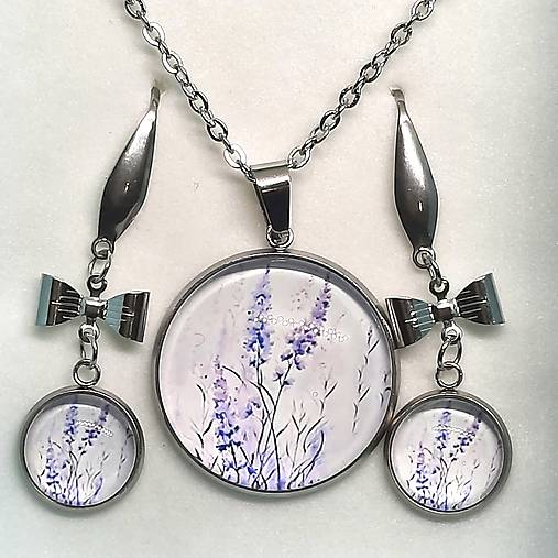 Set-náušnice+náhrdelník LEVANDUĽA
