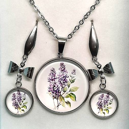 Set-náušnice+náhrdelník LEVANDUĽA