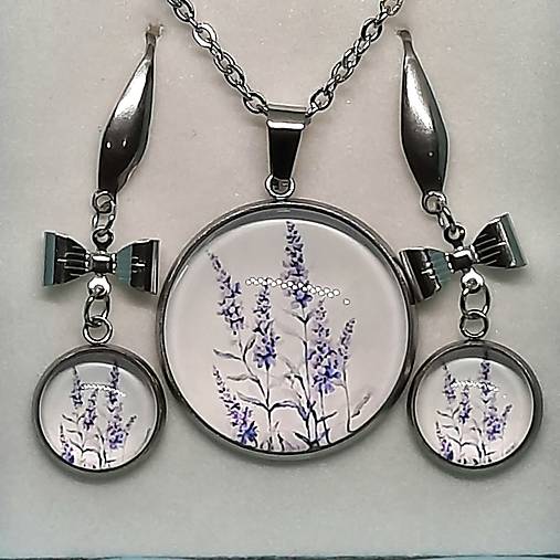 Set-náušnice+náhrdelník LEVANDUĽA