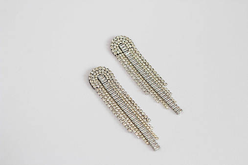 Dlhé štrasové náušnice so zirkónmi