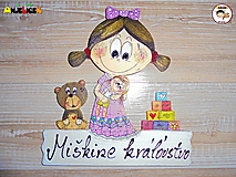 Tabuľky - Menovka na dvere - dievča - 18115644_