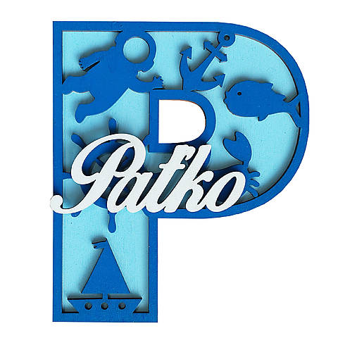 Písmeno s menom zdobené námornícky štýl