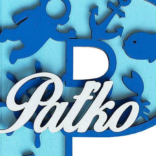 Písmeno s menom zdobené námornícky štýl