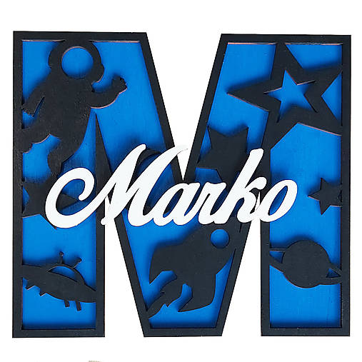 Písmeno s menom - vesmír galaxia