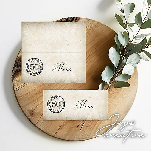 Vintage menovky starý papier B21