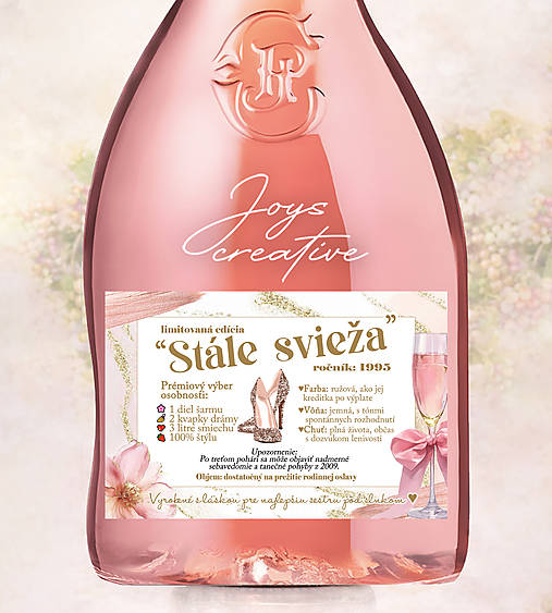 Vtipná samolepiaca etiketa na víno jp chenet