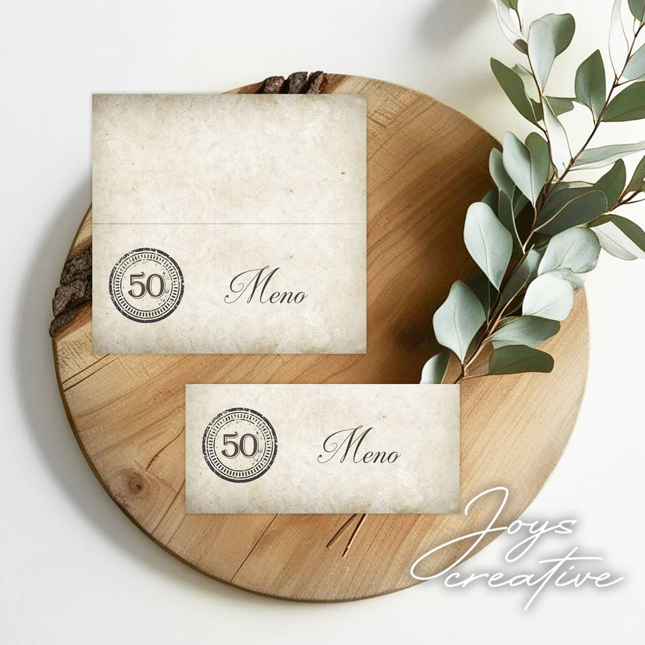 Vintage menovky starý papier B21