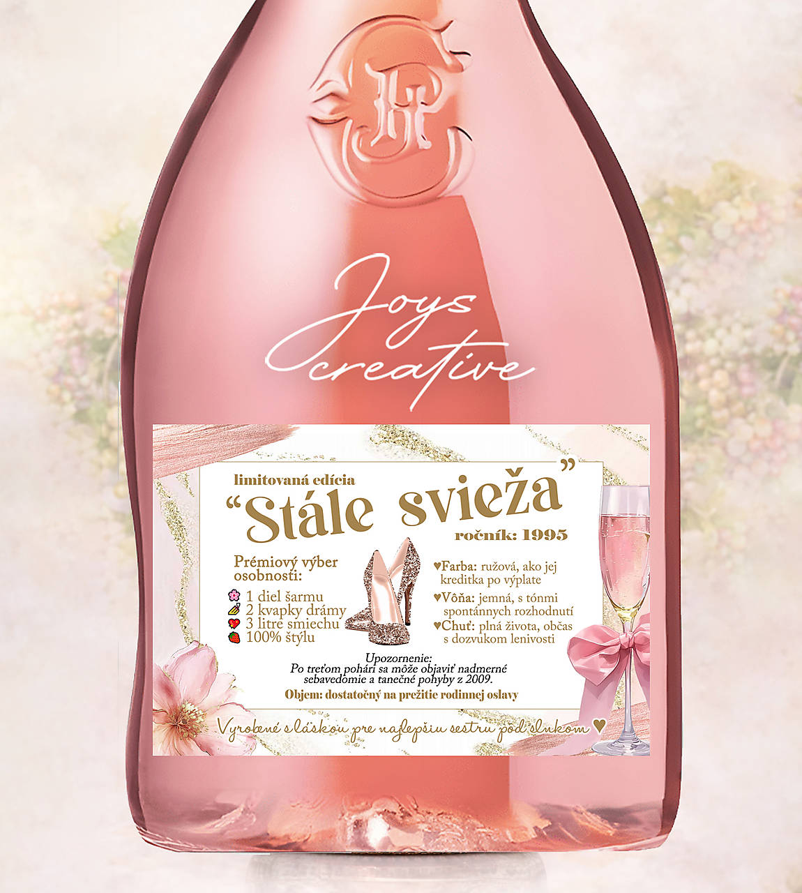 Vtipná samolepiaca etiketa na víno jp chenet