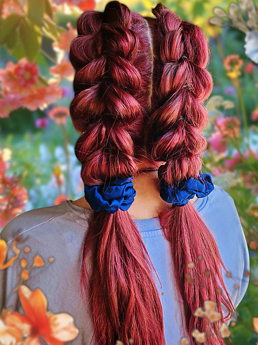 Hodvábna gumička do vlasov - pravý hodváb SilkByAG (Mentolová malá S)