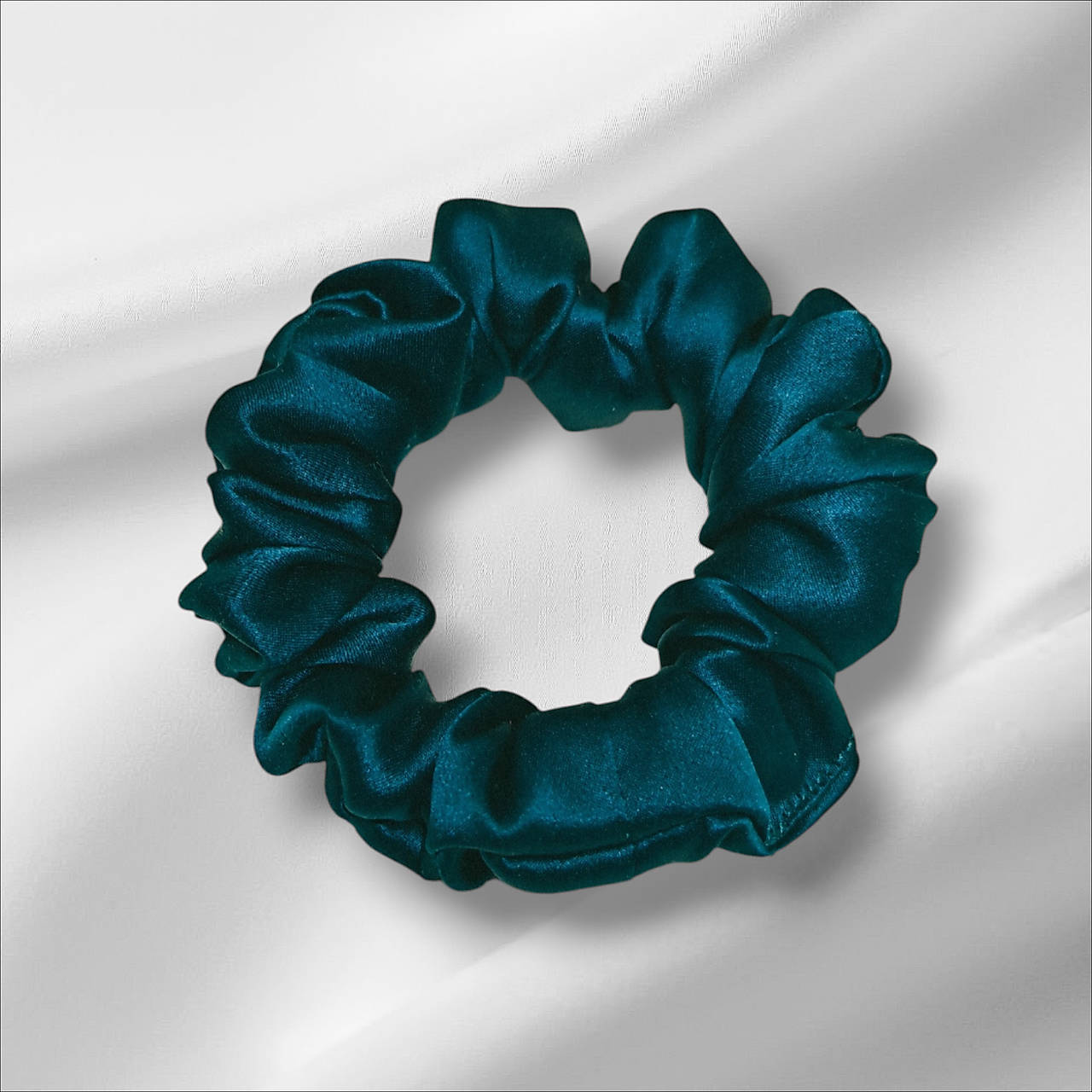 Hodvábna gumička do vlasov - pravý hodváb SilkByAG (Petrolej malá S)