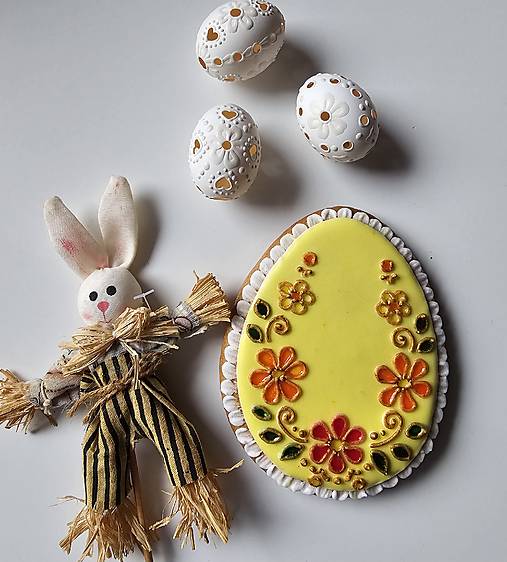 Dekorácie - Medovníkové vitrážové vajíčko - 18114134_