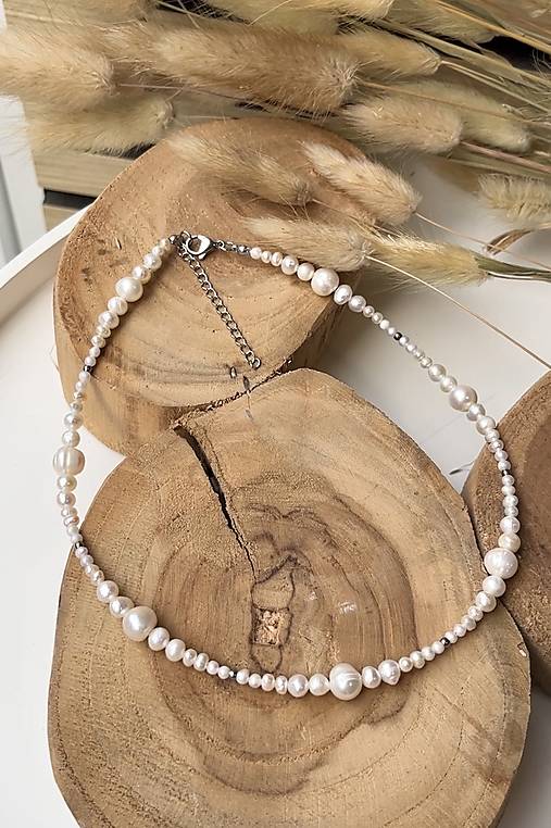 Perlový náhrdelník mix