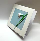 Papiernictvo - Blahoželanie / pohľadnica ... so snežienkou - 18117314_