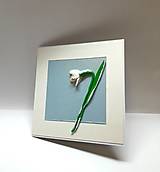 Papiernictvo - Blahoželanie / pohľadnica ... so snežienkou - 18117315_