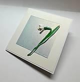 Papiernictvo - Blahoželanie / pohľadnica ... so snežienkou - 18117316_