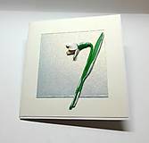 Papiernictvo - Blahoželanie / pohľadnica ... so snežienkou - 18117318_