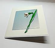 Papiernictvo - Blahoželanie / pohľadnica ... so snežienkou - 18117321_