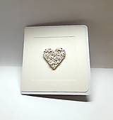 Papiernictvo - Blahoželanie / pohľadnica so srdiečkom z ruží ... - 18117340_