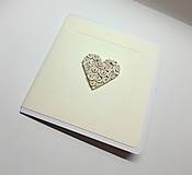 Papiernictvo - Blahoželanie / pohľadnica so srdiečkom z ruží ... - 18117349_