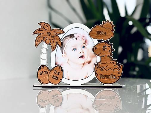 Rámiky - Detský fotorámik Dino - 18117019_