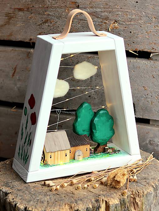 Lampášik "vidiecky domček vo vlčom maku"