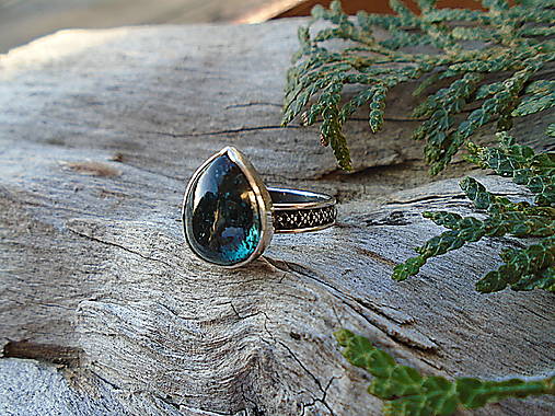 Strieborny prsteň Ag925 Kyanit