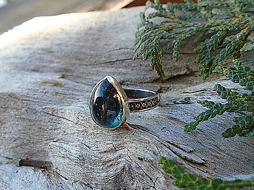 Strieborny prsteň Ag925 Kyanit