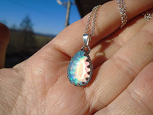 Strieborný prívesok Ag925 Aurora Opál