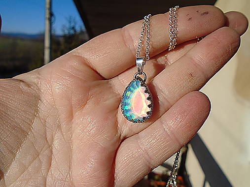 Strieborný prívesok Ag925 Aurora Opál