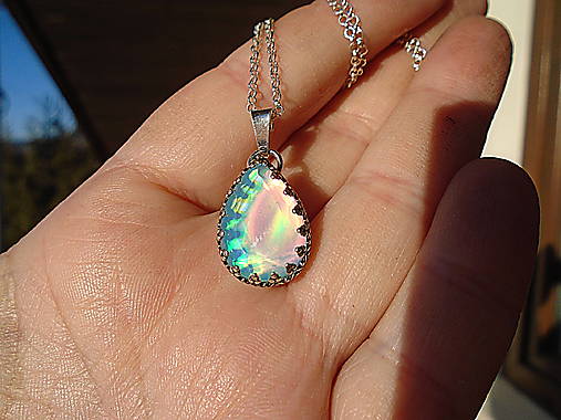 Strieborný prívesok Ag925 Aurora Opál