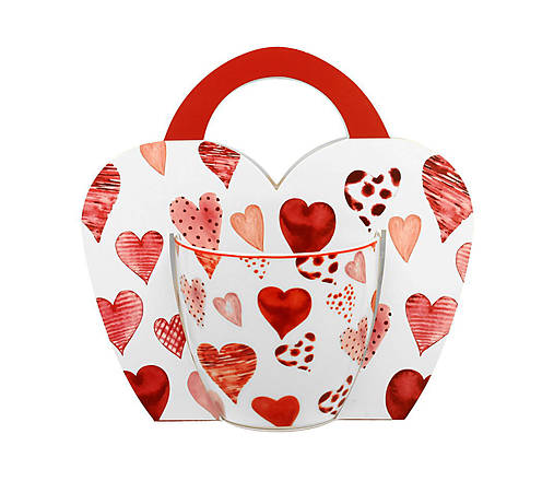 Hrnček Červené srdiečka 460ml