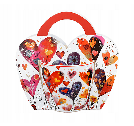 Hrnček Farebné srdiečka 460ml