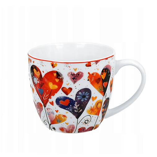 Hrnček Farebné srdiečka 460ml