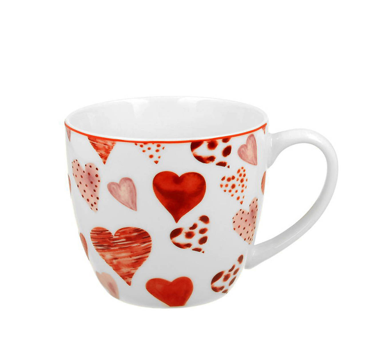 Hrnček Červené srdiečka 460ml
