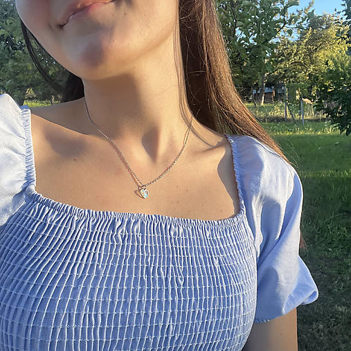 ✽ Retiazka IRIS s príveskom slnka (Priehľadná)