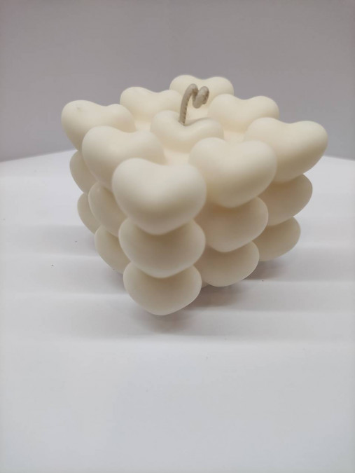 Sójová sviečka bublinka srdiečka