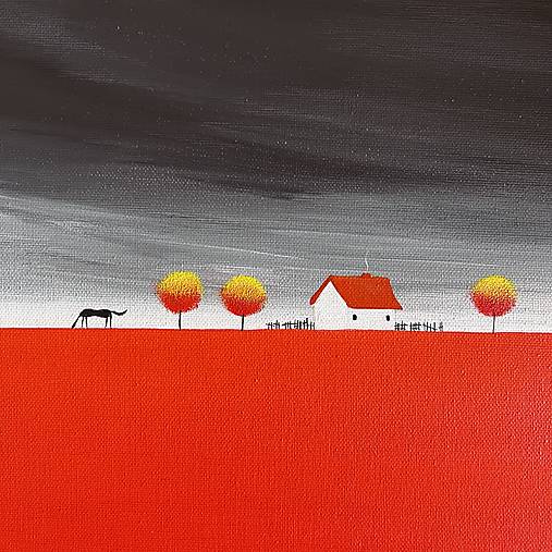 Pole vlčích makov, originál 40x40