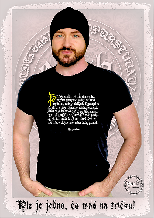 kaligrafia na tričku - Bhagavadgíta Môj drahý priateľ