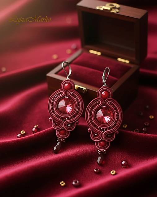 Náušnice - Arianna soutache náušnice - 18117495_