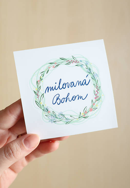 Samolepka - Milovaná Bohom