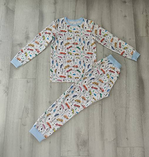 Nočná bielizeň - Detské pyžamo chlapčenské Autá - 18116690_