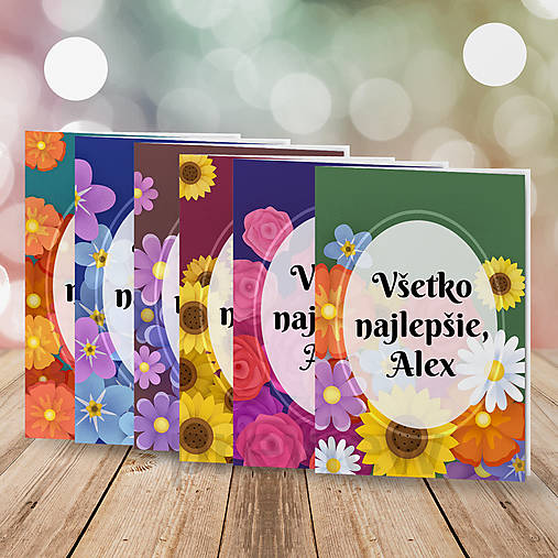 Papiernictvo - Floral gentle narodeninová/meninová pohľadnica - 18116643_