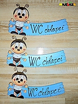 Tabuľky - Menovka na dvere - WC cvrček - 18120490_