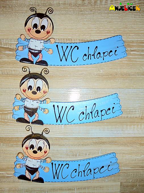 Tabuľky - Menovka na dvere - WC cvrček - 18120490_