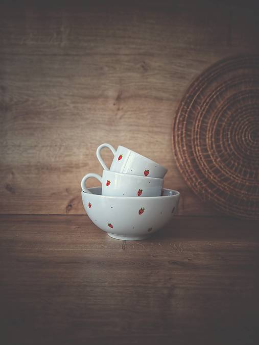 Nádoby - Raňajková sada Jahody - 18120657_