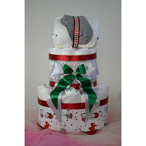 Plienková torta malá LIENKA (Veľkosť plienok č.6 (nad 15kg))